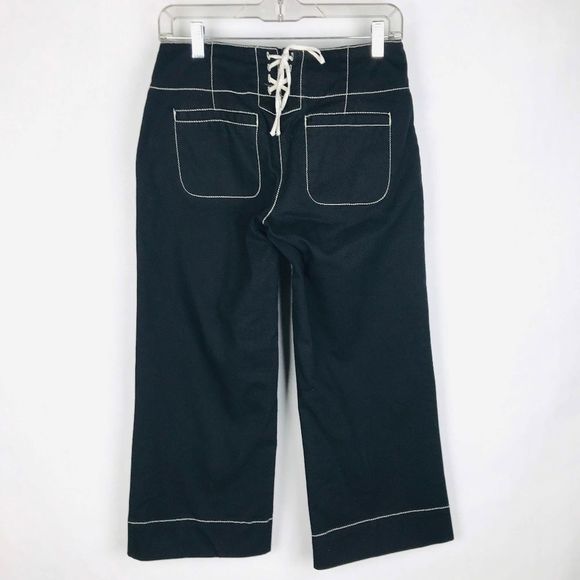 Free People Sailor Back Lace up Cropped Pants - Picture 3 of 7